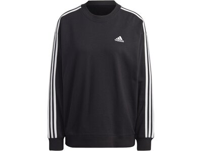 ADIDAS Damen Sweatshirt Essentials 3-Streifen Schwarz