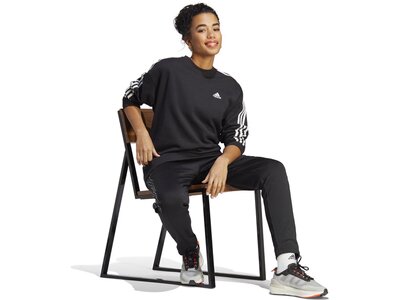 ADIDAS Damen Sweatshirt Essentials 3-Streifen Schwarz