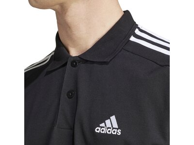 ADIDAS Herren Polo Essentials Piqué Embroidered Small Logo 3-Streifen Schwarz