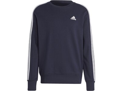 ADIDAS Herren Sweatshirt Essentials French Terry 3-Streifen Blau
