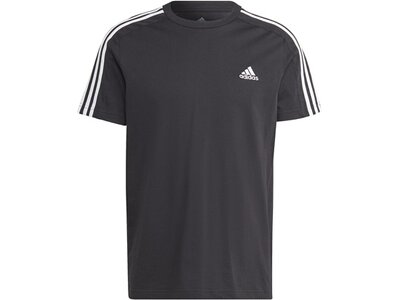 ADIDAS Herren Shirt Essentials Single Jersey 3-Streifen Schwarz