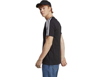 ADIDAS Herren Shirt Essentials Single Jersey 3-Streifen Schwarz