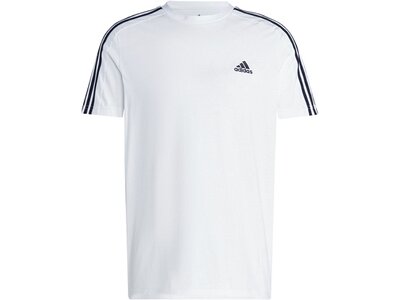 ADIDAS Herren Shirt Essentials Single Jersey 3-Streifen Weiß