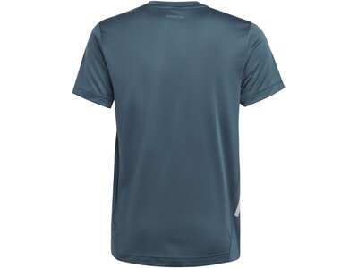 ADIDAS Kinder T-Shirt AEROREADY 3-Streifen Grau