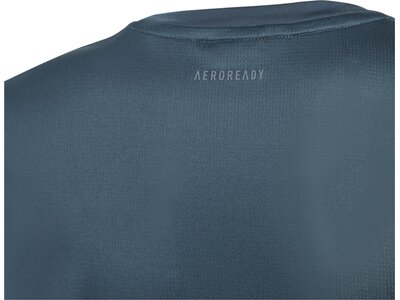 ADIDAS Kinder T-Shirt AEROREADY 3-Streifen Grau