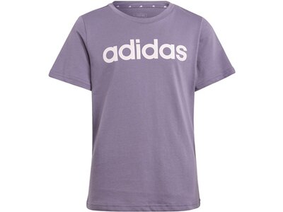 ADIDAS Kinder Shirt Essentials Linear Logo Cotton Slim Fit Grau