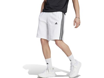 ADIDAS Herren Shorts Essentials 3-Streifen (normal & lang) Weiß