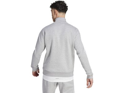 ADIDAS Herren Sweatshirt Essentials 3-Streifen 1/4-Zip (normal & lang) Silber