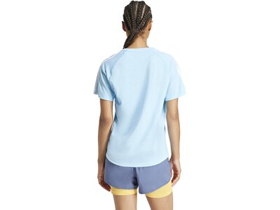 ADIDAS Damen T-Shirt Own the Run 3-Streifen Blau