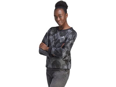 ADIDAS Damen Sweatshirt Floral Graphic 3-Streifen Schwarz