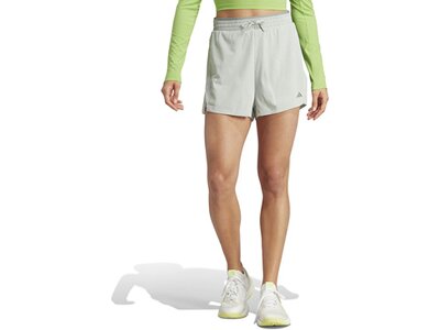 ADIDAS Damen Shorts HIIT HEAT.RDY Two-in-One Silber