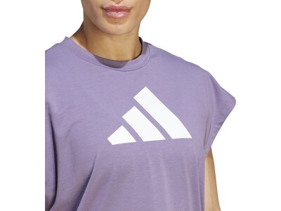 ADIDAS Damen Shirt Train Icons Training Regular Fit Logo Lila