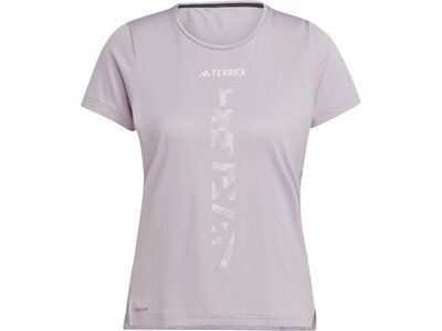 ADIDAS Damen T-Shirt TERREX Agravic Trail Running Silber