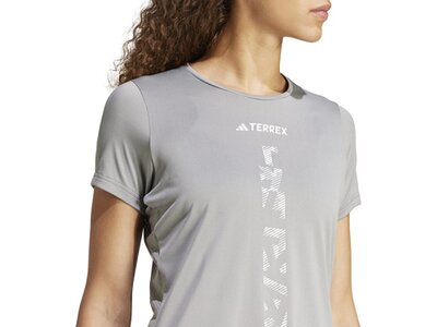 ADIDAS Damen T-Shirt TERREX Agravic Trail Running Silber