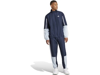 ADIDAS Herren Sportanzug Sportswear Colorblock 3-Streifen Blau