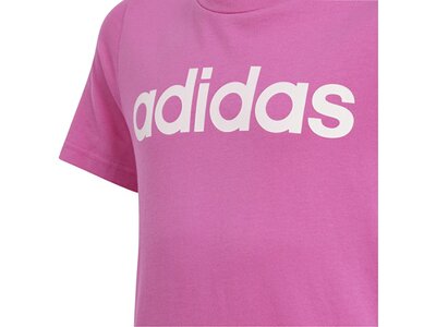 ADIDAS Kinder Shirt Essentials Linear Logo Cotton Slim Fit Pink