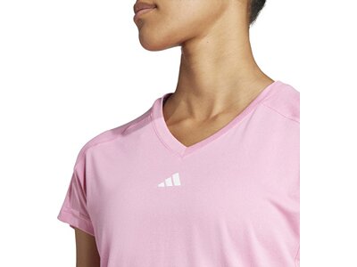 ADIDAS Damen Shirt AEROREADY Train Essentials Minimal Branding V-Neck Pink