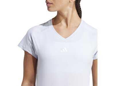 ADIDAS Damen Shirt AEROREADY Train Essentials Minimal Branding V-Neck Grau