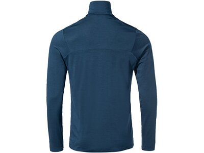 VAUDE Herren Unterhemd Me Monviso Wool Halfzip LS T-Shirt Blau