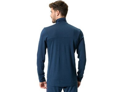 VAUDE Herren Unterhemd Me Monviso Wool Halfzip LS T-Shirt Blau
