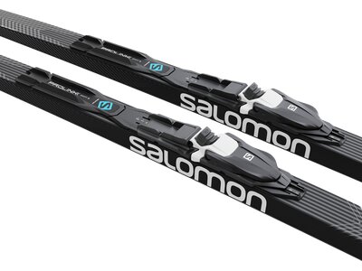 SALOMON Langlauf Ski XC SKI SET RC 7 eSKIN Hard+ PLK SHIFT PR Grau