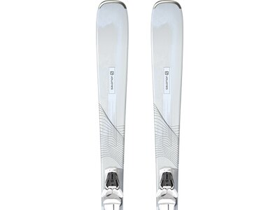 SALOMON Damen All-Mountain Ski SKI SET E STANCE W 80 + M10 GW L80 Bl/Wh Grau