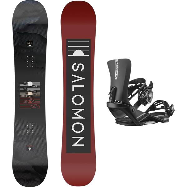 SALOMON Snowboard BOARD SET PULSE+RHYTHM BLACK