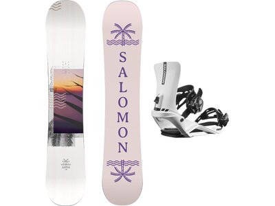 SALOMON Snowboard BOARD SET LOTUS+RHYTHM WHITE Grau