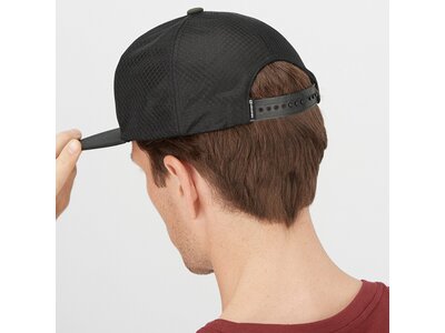 SALOMON Herren CAP TRUCKER FLAT CAP BLACK/AO Grau