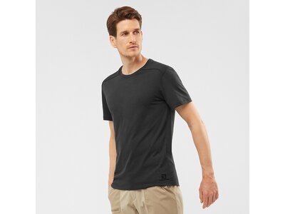 SALOMON Herren Shirt ESSENTIAL SOLID BLACK/BLACK Grau