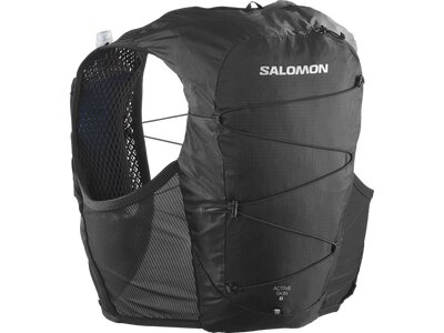 SALOMON Rucksack ACTIVE SKIN 8 with flasks BLACK/BLACK Grau