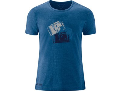 MAIER SPORTS Herren Shirt Burgeis Tee M He-Shirt 1/2 Arm Blau
