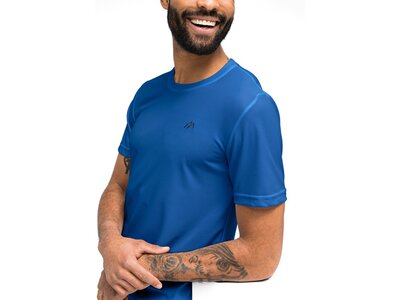 MAIER SPORTS Herren Shirt Walter He-Shirt 1/2 Arm Blau