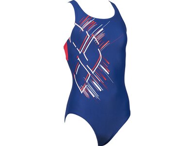 ARENA M?dchen Sport Badeanzug Shimmery Lining Blau