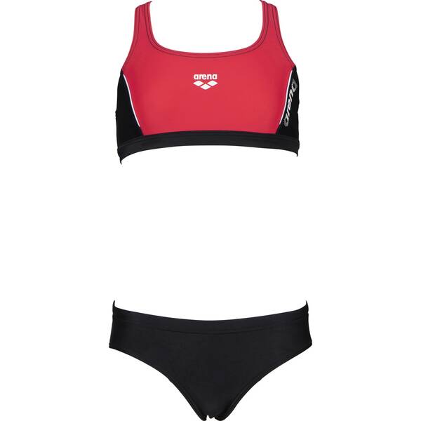 arena Mädchen Sport Bikini Thrice, Größe 116 in BLACK-ANGURIA-WHITE 004105