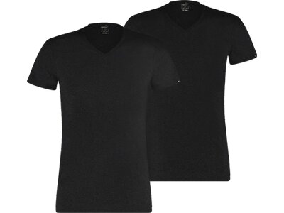 PUMA Basic Herren V-Ausschnitt T-Shirt 2er-Pack Schwarz