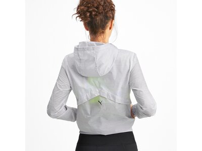 PUMA Damen Windbreaker-Jacke Be Bold Graphic Woven Jacket Grau