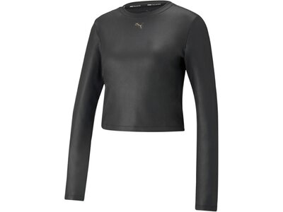 PUMA Damen Shirt Moto Fitted Long Sleeve Schwarz