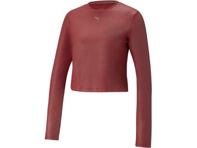 PUMA Damen Shirt Moto Fitted Long Sleeve Rot