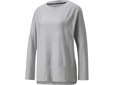 PUMA Damen Shirt STUDIO Bell Sleeve Top Grau