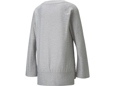 PUMA Damen Shirt STUDIO Bell Sleeve Top Grau