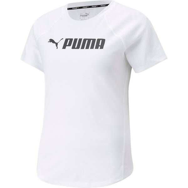 PUMA Damen Shirt Puma Fit Logo Tee › Weiß  - Onlineshop Intersport