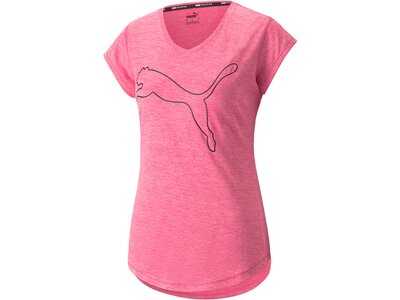 PUMA Damen Shirt Train Favorite Heather Cat Pink