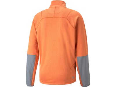 PUMA Herren T-Shirt M SEASONS POLYPROPYLENE RAINCELL 1/2 ZIP Orange
