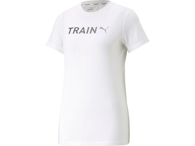 PUMA Damen Shirt Women's Graphic Tee Training (Train Puma) Weiß
