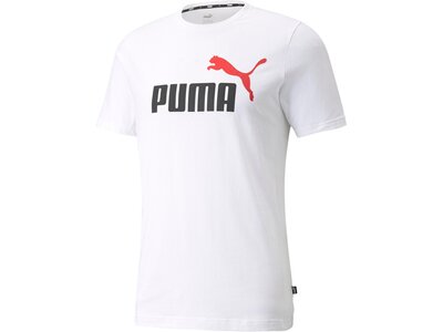PUMA Herren Shirt ESS 2 Col Logo Tee Weiß