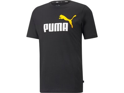 PUMA Herren Shirt ESS 2 Col Logo Tee Schwarz