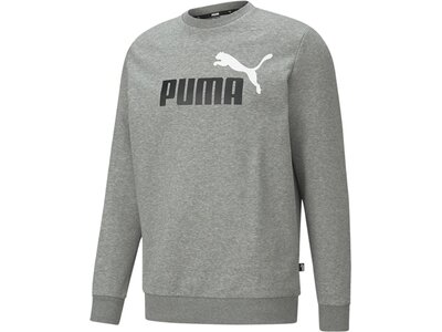 PUMA Herren Sweatshirt ESS 2 Col Big Logo Crew Grau