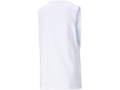 PUMA Damen Shirt ESS Cut Off Logo Tank Weiß
