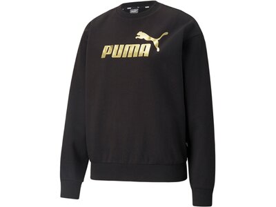 PUMA Herren Sweatshirt ESS Metallic Logo Crew FL Schwarz